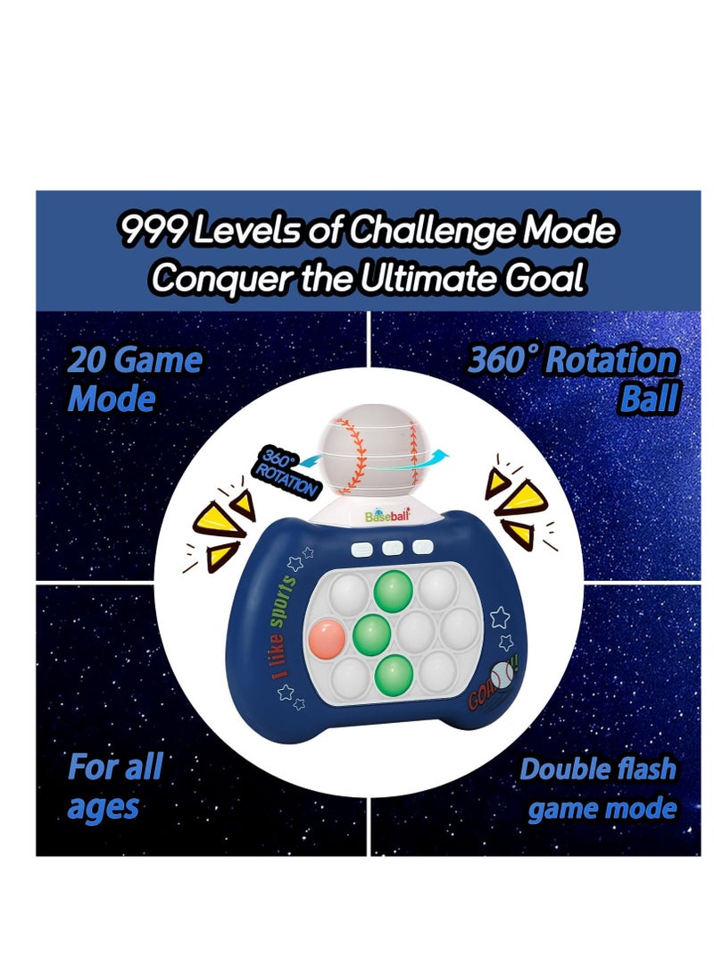 general 2024 New Quick Push Pop It Game,Upgraded 20 Game Modes, Pop it Game Light Up Fidget Toys Pro for Kids Adults, Fast Push Game, Quick Push Pop Game with 360° Rotate Baseball, Birthday Gift - Image 5