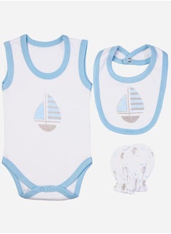 Babies Basic Pack of 7 - Cotton Bodysuit, Top, Pants, Bib, Blanket, Mitten and Cap  - Image 3