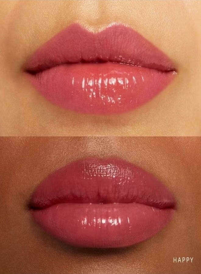 Rare Beauty Soft Pinch Tinted Lip Oil - Happy (Cool Pink, 3ml) - Hydrating, Lightweight, and Long-Lasting Lip Tint with a Glossy Finish - Image 4