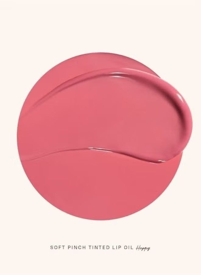 Rare Beauty Soft Pinch Tinted Lip Oil - Happy (Cool Pink, 3ml) - Hydrating, Lightweight, and Long-Lasting Lip Tint with a Glossy Finish - Image 2