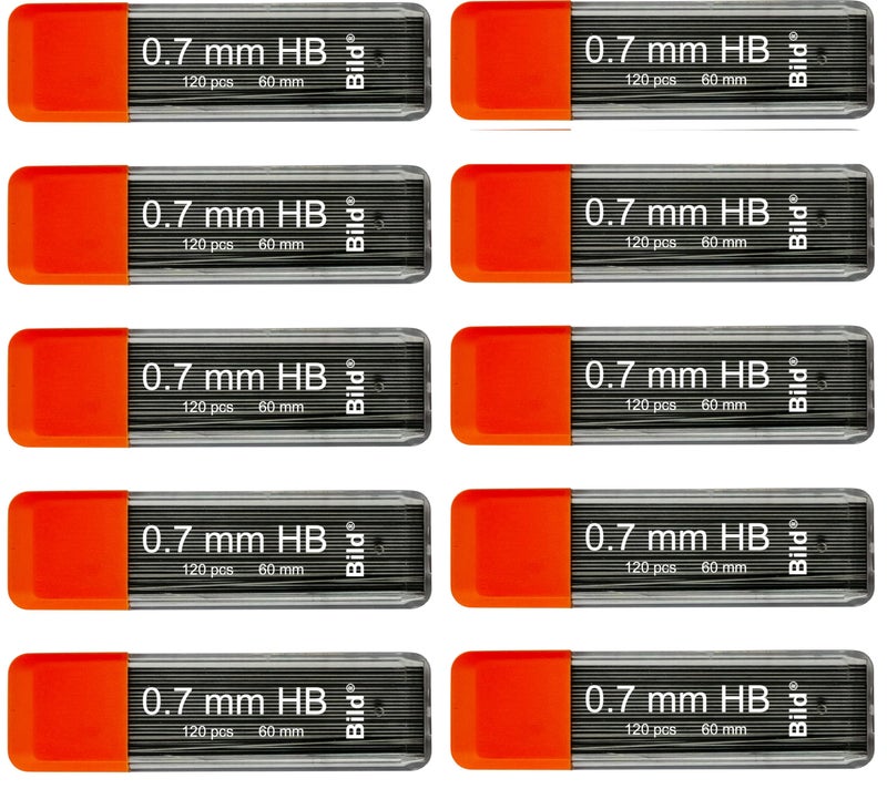 Bild Premium 1200 Leads of 0.7 mm Mechanical Pencil Lead Refills (HB Mega, 0.7 mm) - Image 1