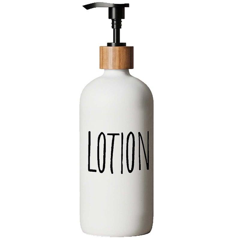 Aeakey Glass Lotion DispenserRefillable Matte Black Hand Lotion Dispenser Suitable for BedroomBody or Hand Lotion Bottle Rustic Bedroom Decor - Image 2