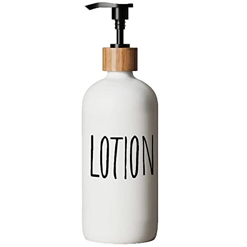Aeakey Glass Lotion DispenserRefillable Matte Black Hand Lotion Dispenser Suitable for BedroomBody or Hand Lotion Bottle Rustic Bedroom Decor - Image 1