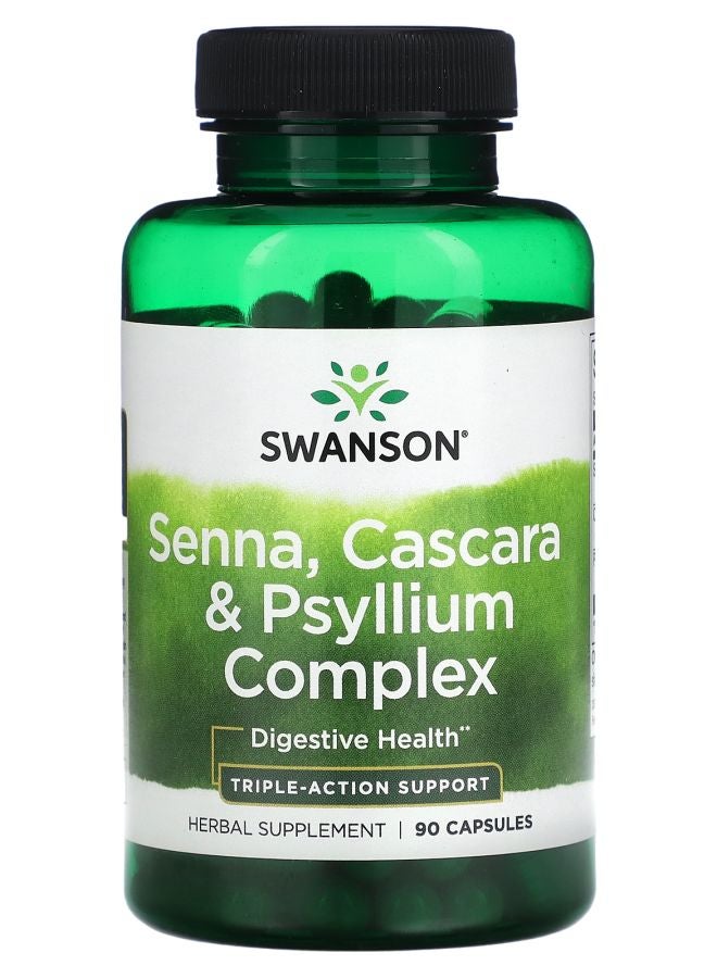 SWANSON Senna Cascara & Psyllium Complex 90 Capsules