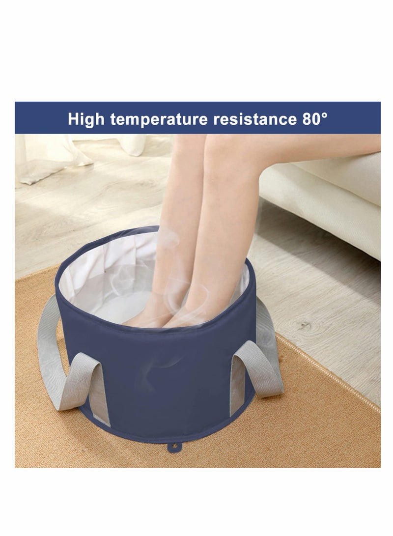 SOLARAE Collapsible Foot Bath Basin, Portable Travel Foot Soak Tub for Soaking Feet, Large Multifunctional Collapsible Home Pedicure Foot Spa Bucket for Travel, Camping, Washing - Image 2