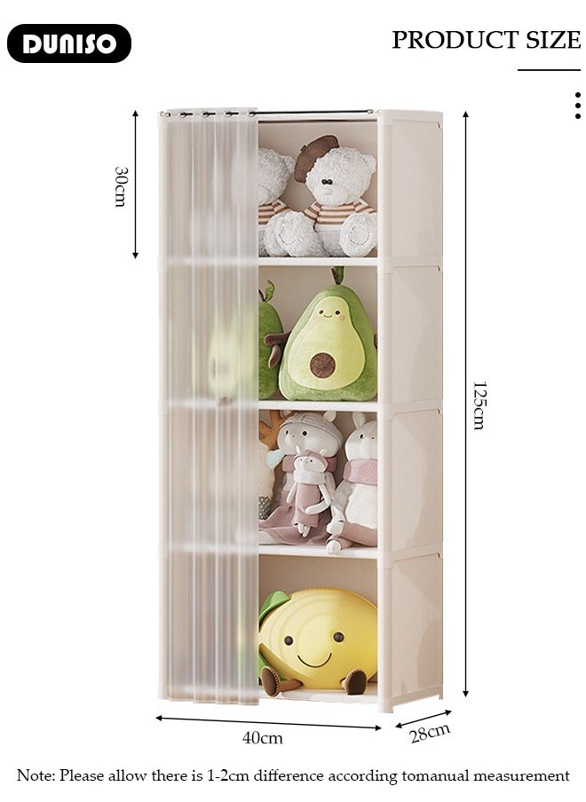 DUNISO 4-Cube Multi-Functional Closet Storage Shelves, Cube Storage Organizer, Closet Organizer Storage, Portable Cabinet Shelving Bookshelf, DIY Bookcase, Living Room Office Closet Cubicle Rack  - Image 2