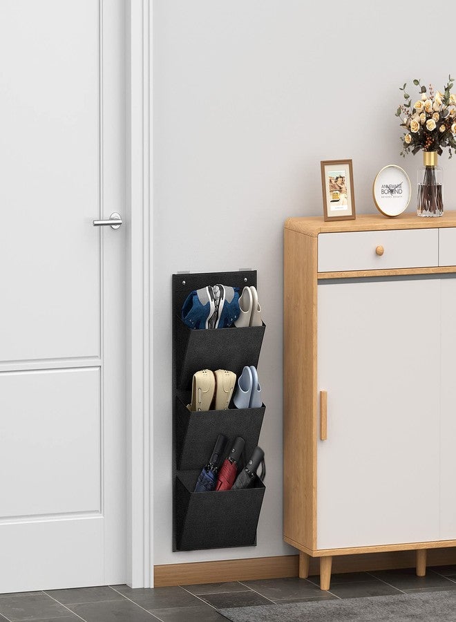 Yocice Wall Mounted Hanging Organizer 2Pack,Shoes Rack/Can Store 6Pairs of Plus-Size Sneakers,Also Stores Boots.with Sticky Hanging Mounts, Shoes Holder,Door Shoe Hangers (SM08-Black-2) - Image 5