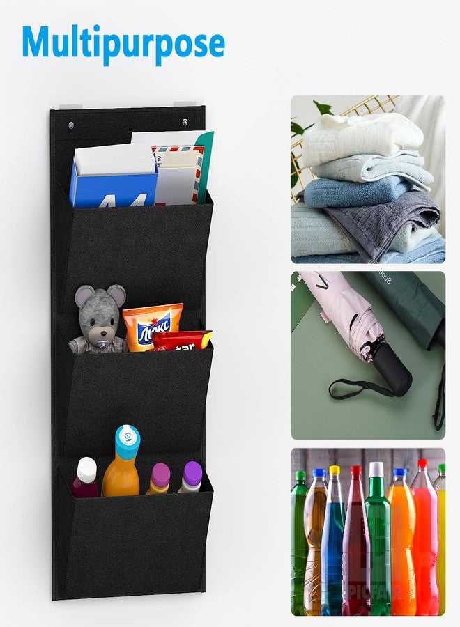 Yocice Wall Mounted Hanging Organizer 2Pack,Shoes Rack/Can Store 6Pairs of Plus-Size Sneakers,Also Stores Boots.with Sticky Hanging Mounts, Shoes Holder,Door Shoe Hangers (SM08-Black-2) - Image 4