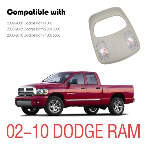 SHISHISHUN UPGRADED Overhead Console Dome Map LED Reading Light Lamp Compatible with 2002-2010 Dodge Ram 1500 2500 3500 4500 5500 Replaces 1DK78BD1AA 1DK78TL2AA 56049706AD/AF - Image 5