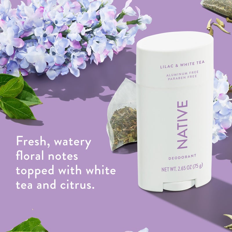 Native Deodorant Contains Naturally Derived Ingredients, 72 Hour Odor Control | Seasonal Scents for Women and Men, Aluminum Free with Baking Soda, Coconut Oil and Shea Butter | Lilac & White Tea - Image 3