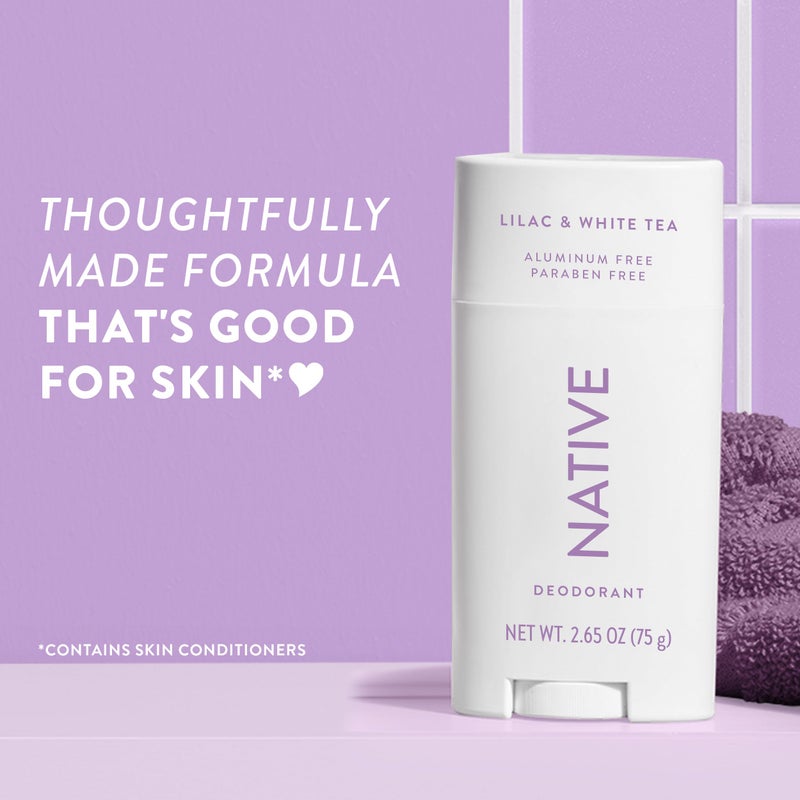 Native Deodorant Contains Naturally Derived Ingredients, 72 Hour Odor Control | Seasonal Scents for Women and Men, Aluminum Free with Baking Soda, Coconut Oil and Shea Butter | Lilac & White Tea - Image 5