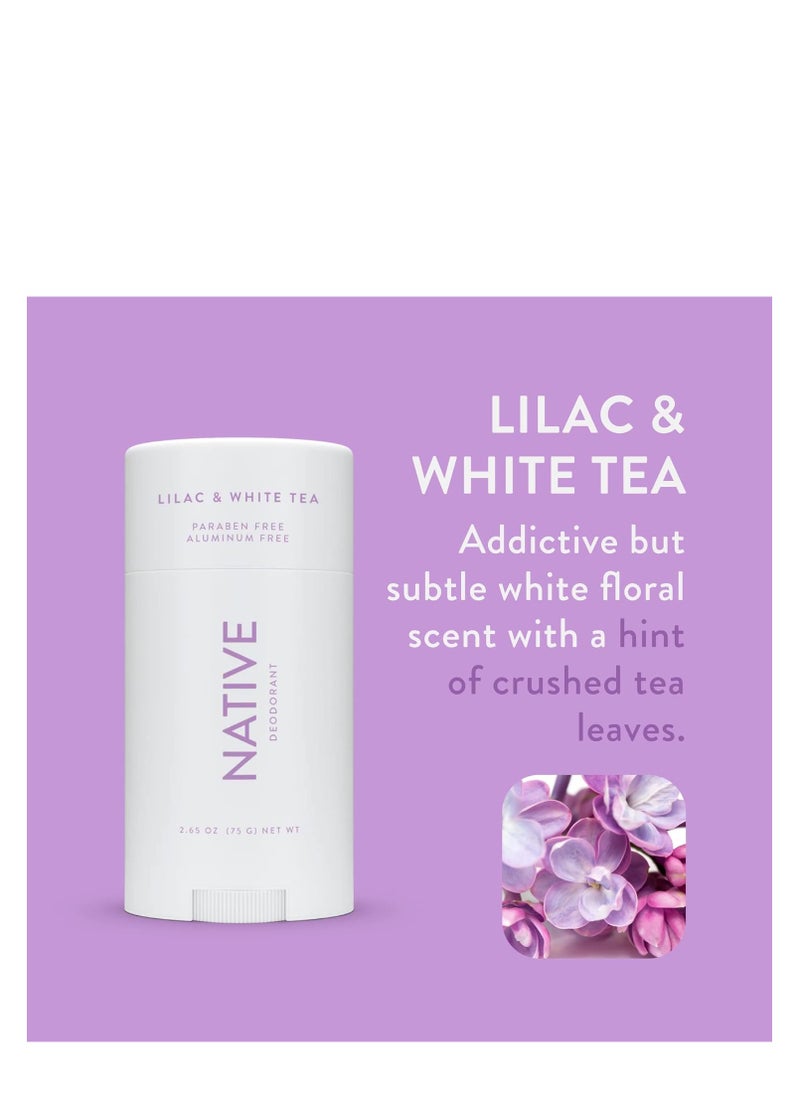 native Native Deodorant Contains Naturally Derived Ingredients, 72 Hour Odor Control | Seasonal Scents for Women and Men, Aluminum Free with Baking Soda, Coconut Oil and Shea Butter | Lilac & White Tea  - Image 2