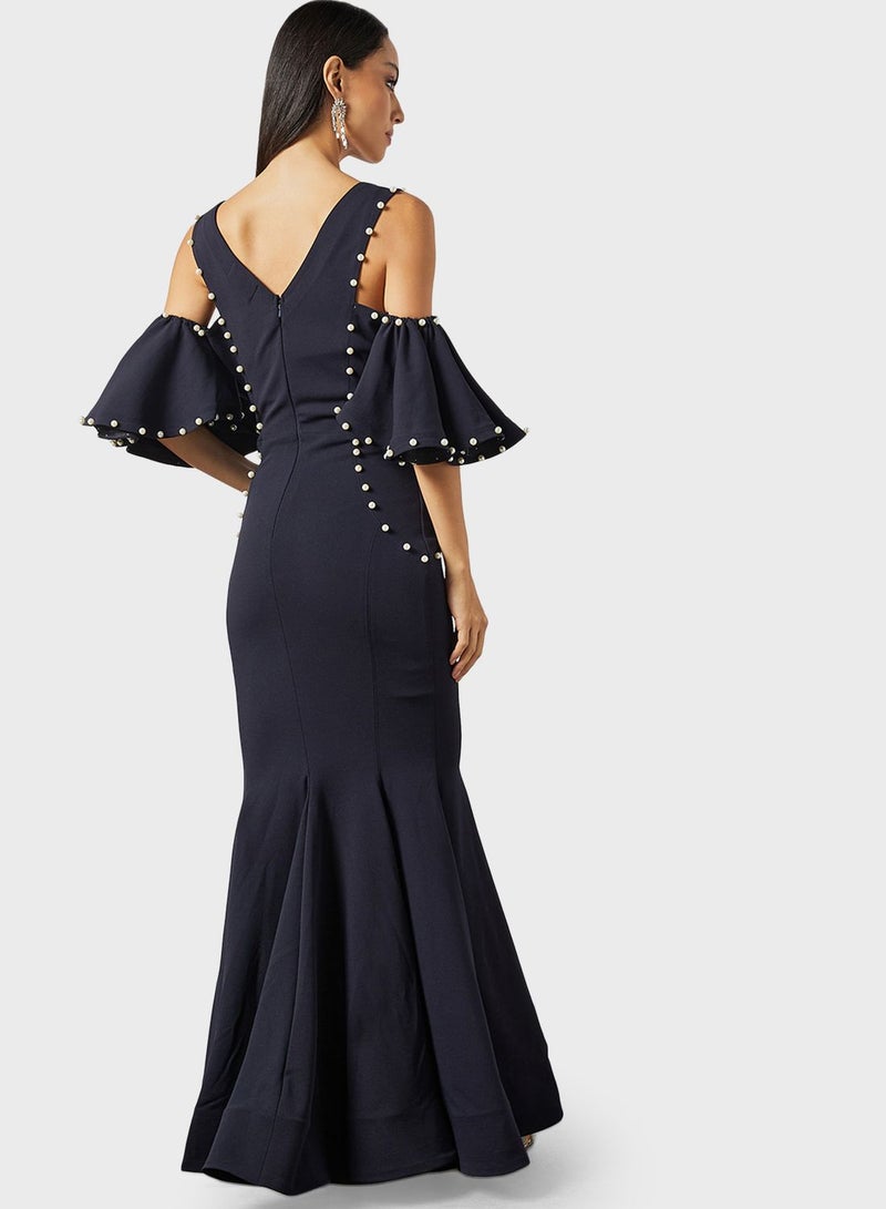 Threadz by Ajooni Pearl Trimmed Dress - Image 2