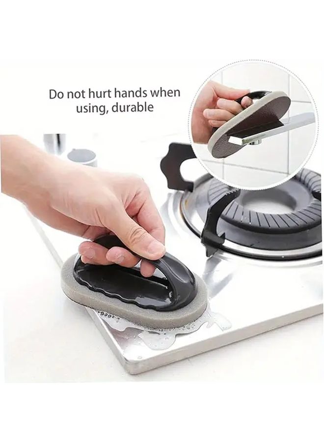Black Diamond Scourer Sponge With Handle For Pots Pans Stovetops And Sinks - Image 1