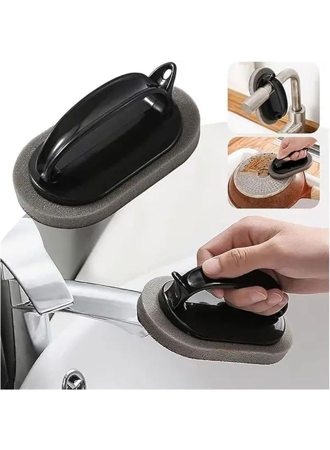 Black Diamond Scourer Sponge With Handle For Pots Pans Stovetops And Sinks - Image 4