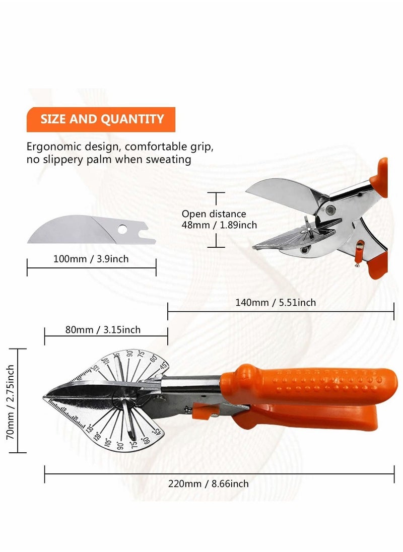 Y&D - Miter Shear, Multi Angle Shear Cutter Cutting Tool Cuts 45 to 135 Degree Snips Tool, Best Utility Scissors for Small Jobs and DIY Projects - Image 1