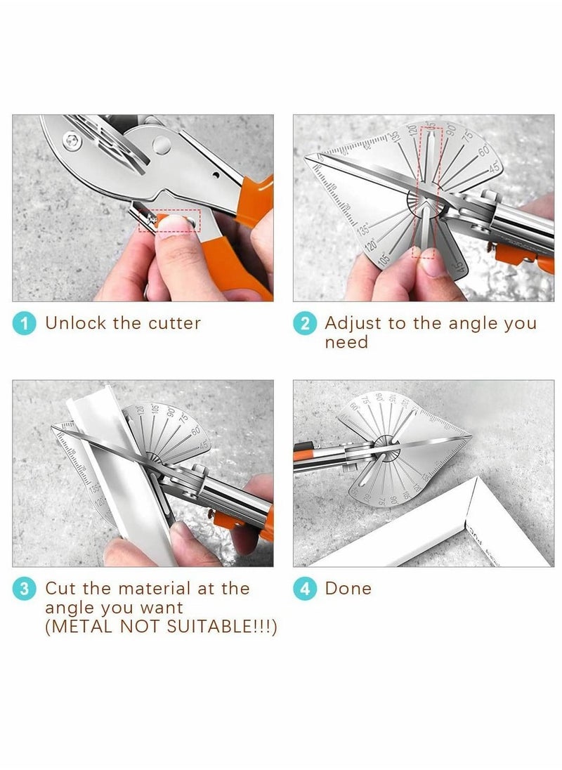 Y&D - Miter Shear, Multi Angle Shear Cutter Cutting Tool Cuts 45 to 135 Degree Snips Tool, Best Utility Scissors for Small Jobs and DIY Projects - Image 1