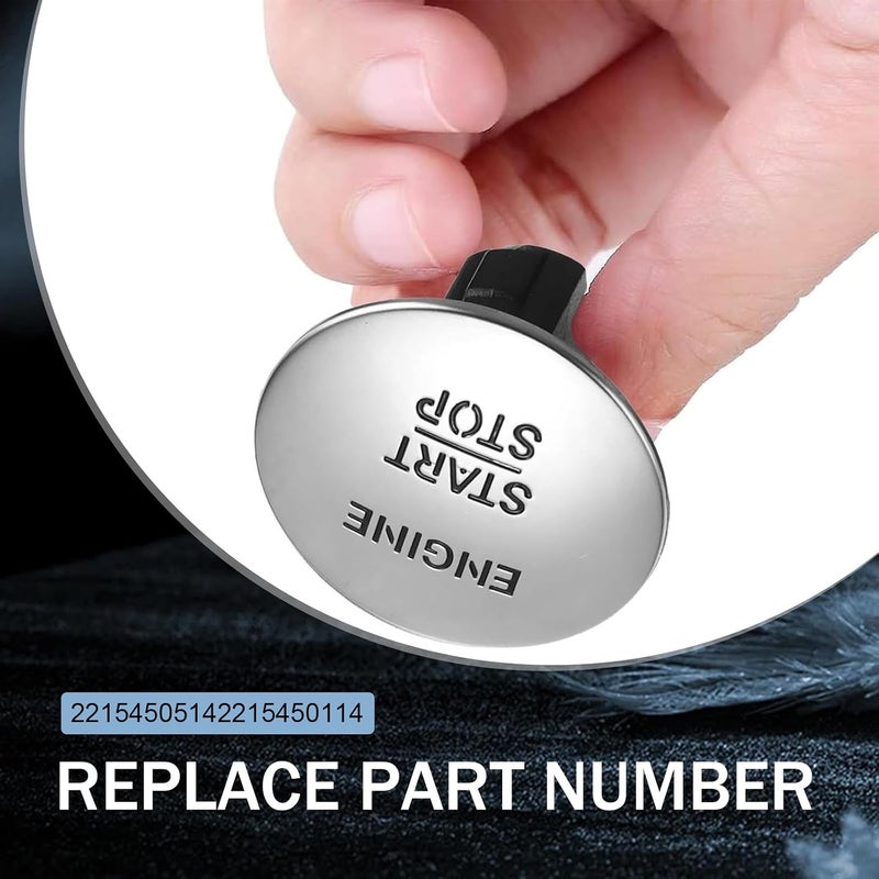 MOXRUQ Engine Start Stop Button Switch, OEM# A2215450514 A2215450714 2215450714 Automotive Pushbutton Switches Replacement for Benz All Series (Silver) - Image 5