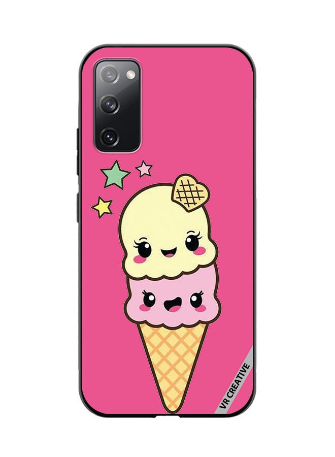 VR CREATIVE Protective Case Cover For Samsung Galaxy S20 FE 5G Ice Cream Design Multicolour - Image 1