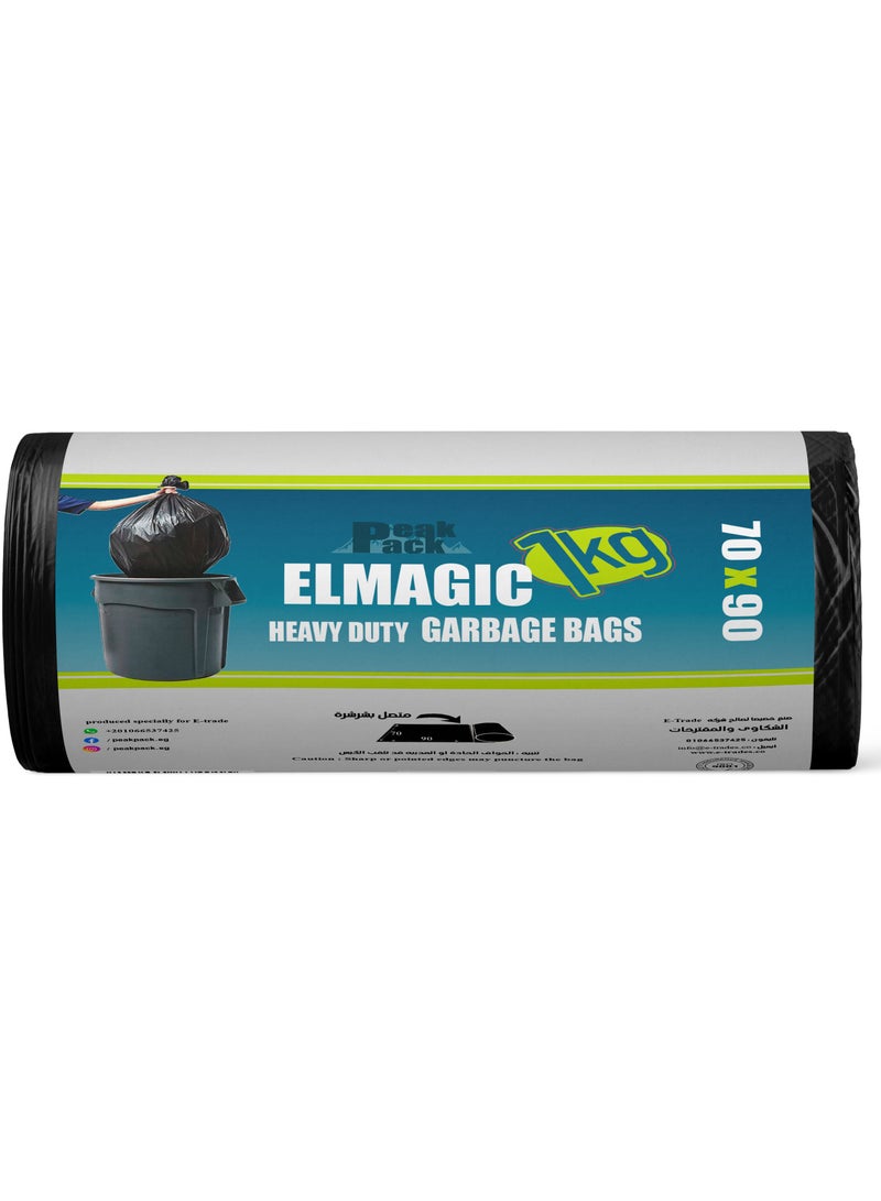 Peak Pack Trash Bag Roll 1KG size 70 cm X 90 cm - Image 1