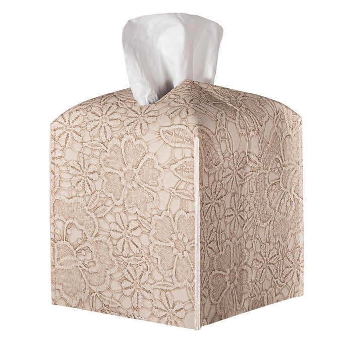 TISSUE BOX COVER PU LEATHER SQUARE TISSUE HOLDER FACIAL PAPER ORGANIZER DISPENSER FOR BATHROOM VANITY COUNTERTOP DRESSER TABLETOP OFFICE CAR CREAMYWHITE