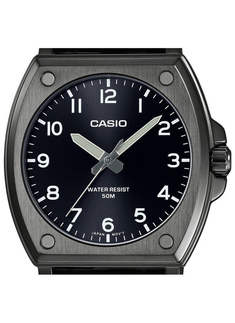CASIO Casio MTP-E730B-1AV Standard Analog Black Ion Plated Stainless Steel Black Dial Quartz Men's Watch  - Image 2