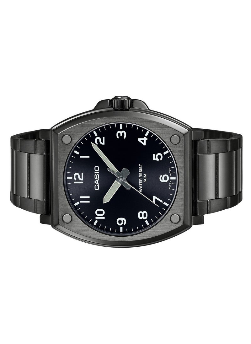 CASIO Casio MTP-E730B-1AV Standard Analog Black Ion Plated Stainless Steel Black Dial Quartz Men's Watch  - Image 3