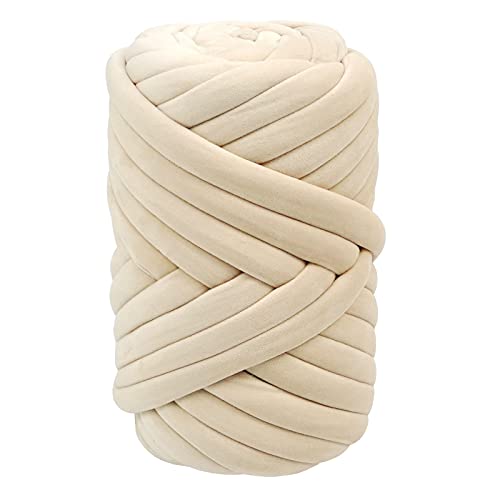 Casaphoria Chunky Yarn for Hand & Arm Knitting, Super Soft Giant Yarn Blanket for Pets & Pillows (Beige, 3Lbs) - Image 1