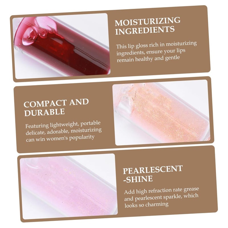 Crystal Moisturizing Lip Gloss 3pcs Jelly Lip Gloss Set for Girls Hydrating Nourishing and Shimmering Finish for Everyday Use - Image 3