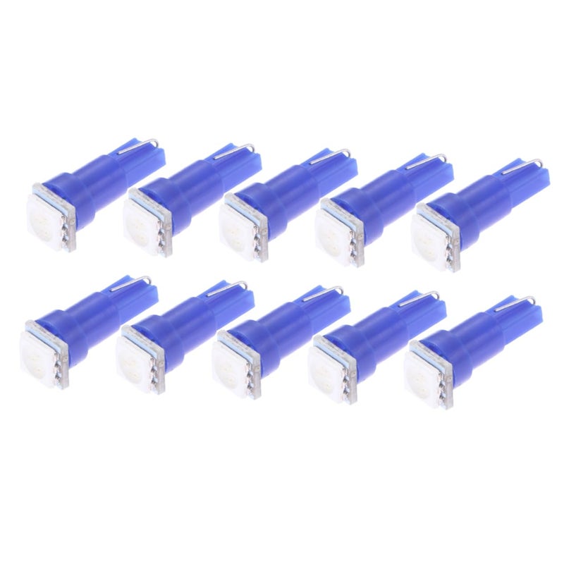 T5 5050 SMD Blue LED Dashboard Light Bulbs 10pcs High Brightness Wedge Lights for Car Interior - Image 2