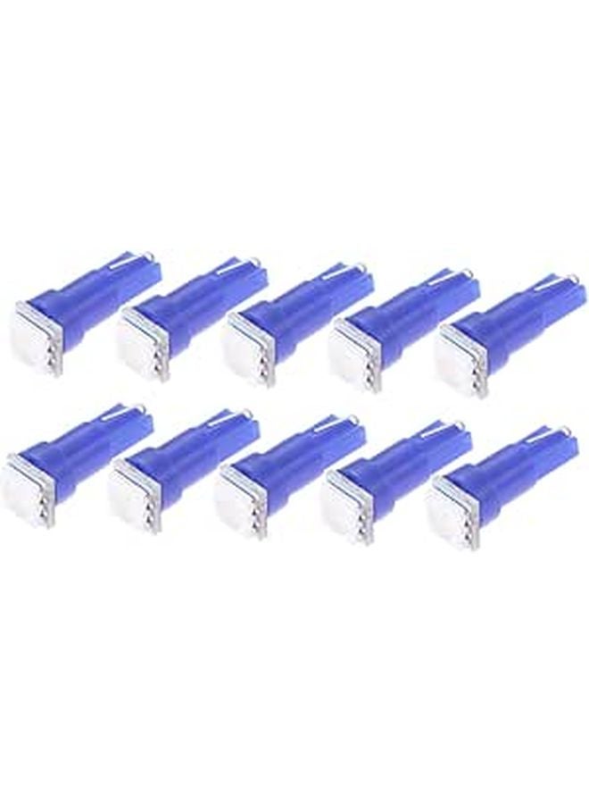 T5 5050 SMD Blue LED Dashboard Light Bulbs 10pcs High Brightness Wedge Lights for Car Interior - Image 1