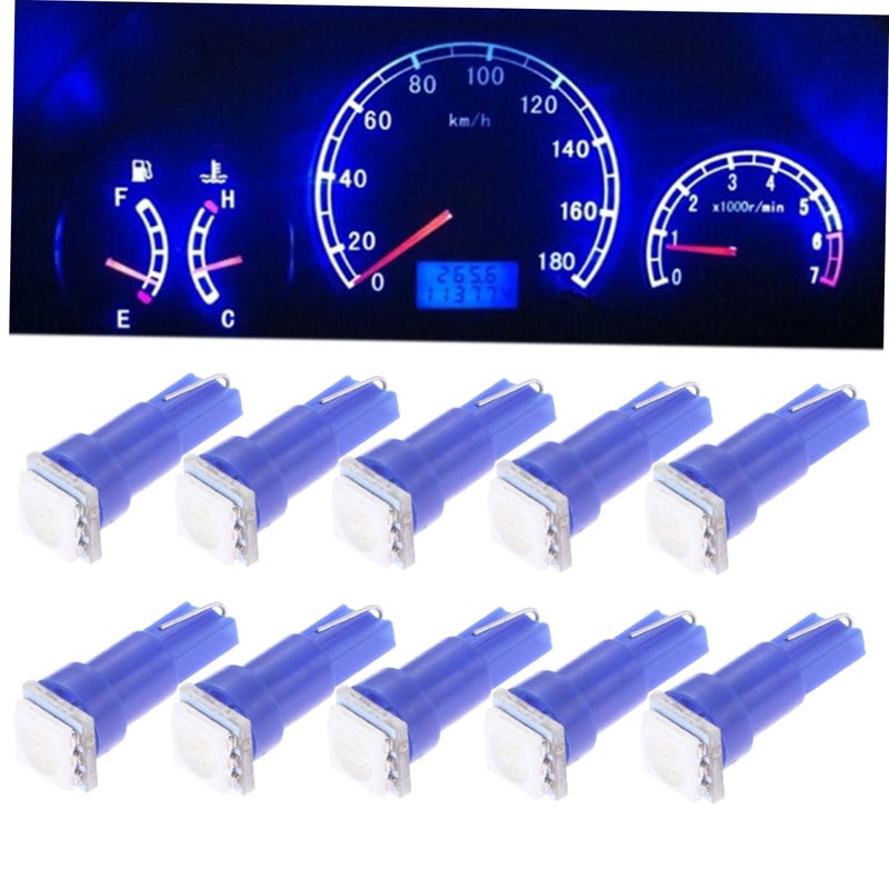 T5 5050 SMD Blue LED Dashboard Light Bulbs 10pcs High Brightness Wedge Lights for Car Interior - Image 3