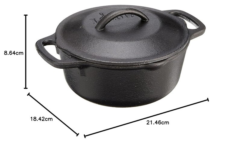 Lodge Cast Iron Serving Pot, 1 Quart (Black, Painted, 1L) - Image 2