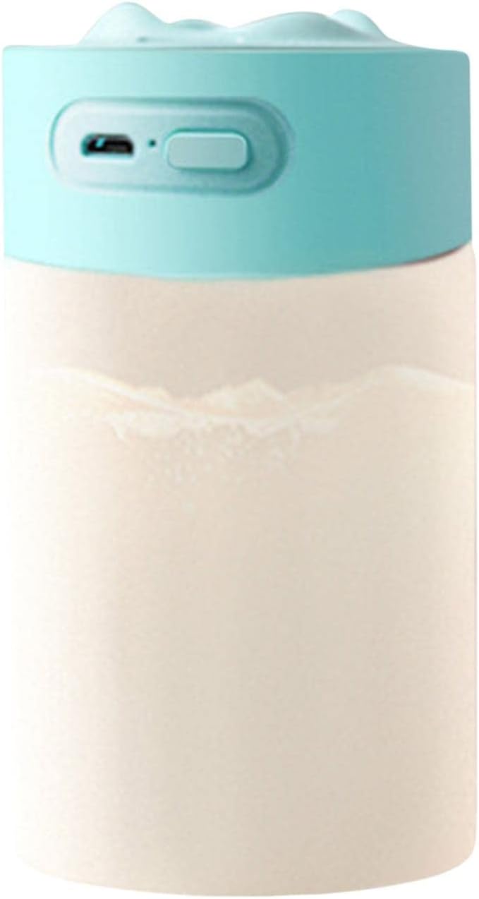 klarako Mini Humidifier 350ml Cool Mist Humidifier, Portable Car Essential Oil Diffuser Humidifier with Atmosphere light, USB Desktop Humidifier for Home Baby Bedroom Office Travel (Blue) - Image 3
