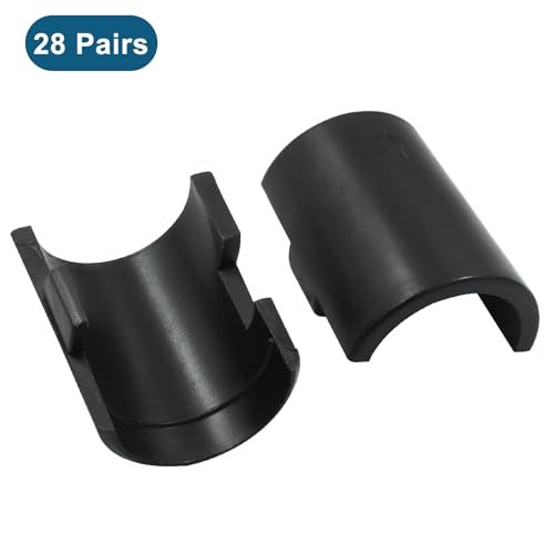 LifCratms 56Pcs (28 Pairs) Wire Shelf Clips, 7/8"(22mm) Post Wire Shelving Shelf Lock Clips, Plastic Black Shelving Sleeves Replacements for Wire Shelving System - Image 3