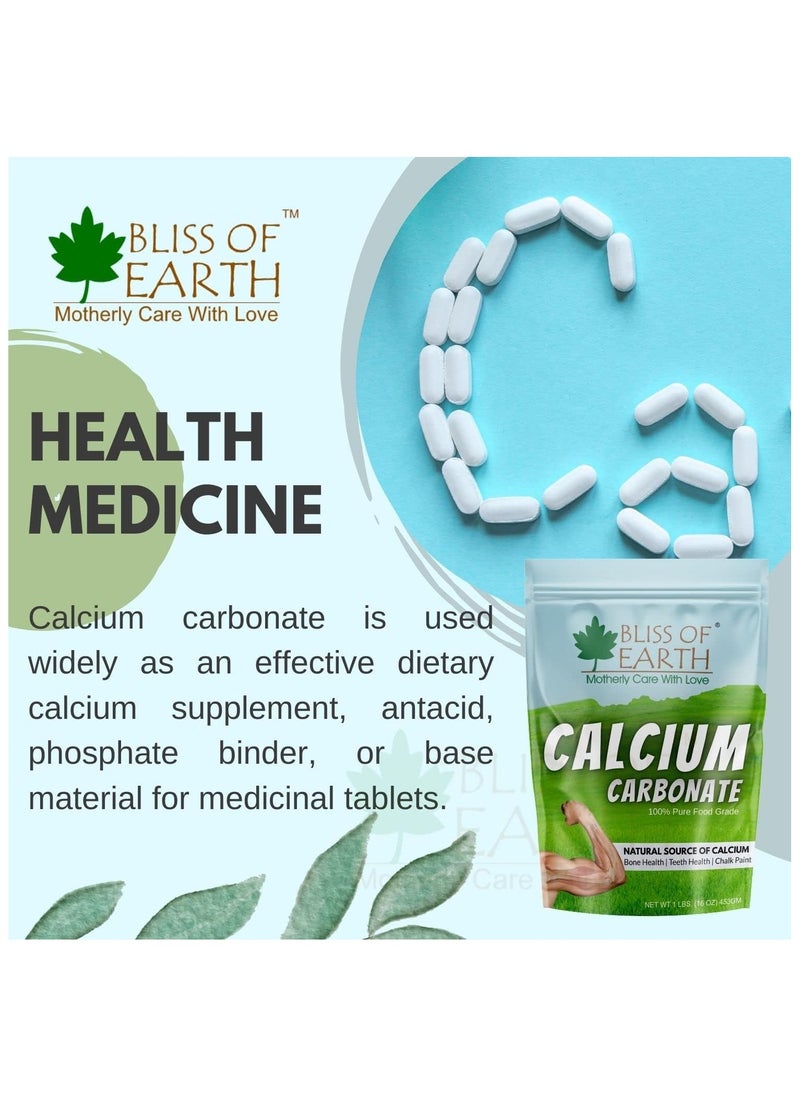 BLISS OF EARTH Bliss of Earth 16 oz Calcium Carbonate Powder Food 453GM  - Image 2