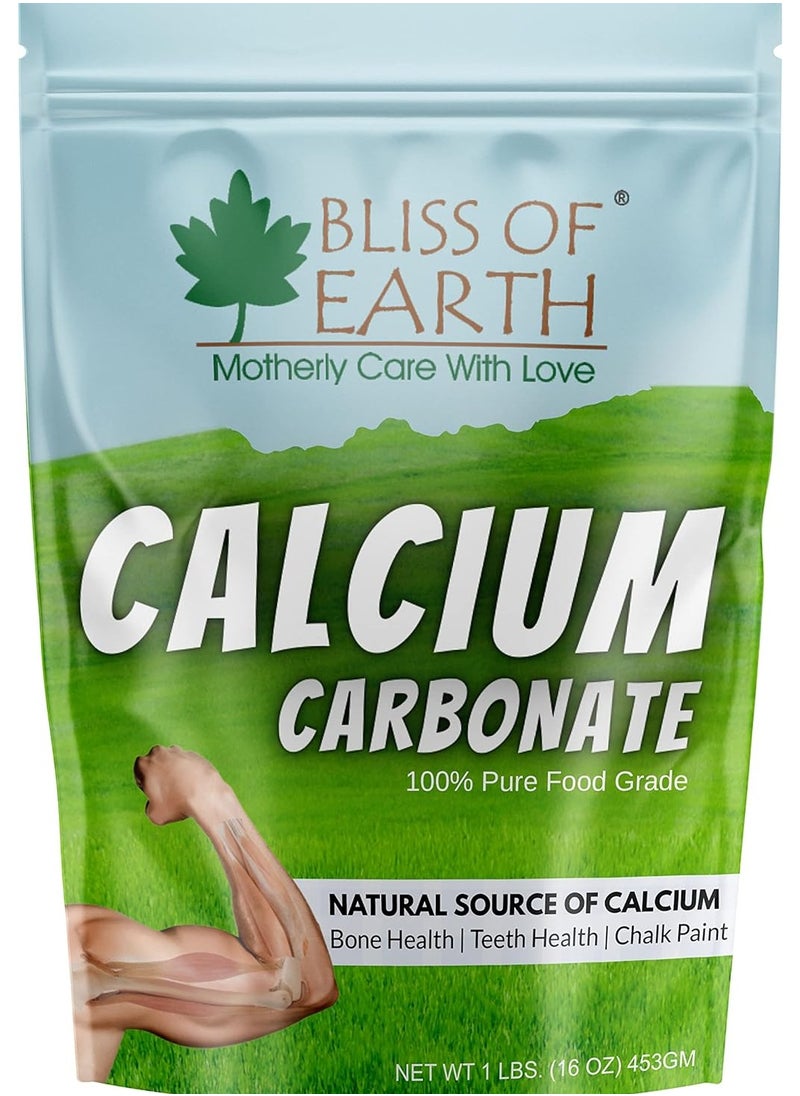 BLISS OF EARTH Bliss of Earth 16 oz Calcium Carbonate Powder Food 453GM  - Image 1