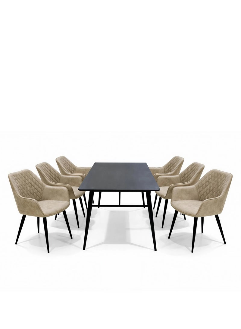 Concent 7 Piece Complete Modern Dining Set - Ergonomic Design with High Quality - Image 2