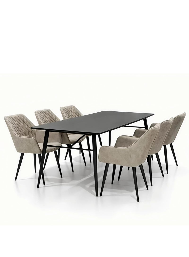 Concent 7 Piece Complete Modern Dining Set - Ergonomic Design with High Quality - Image 1