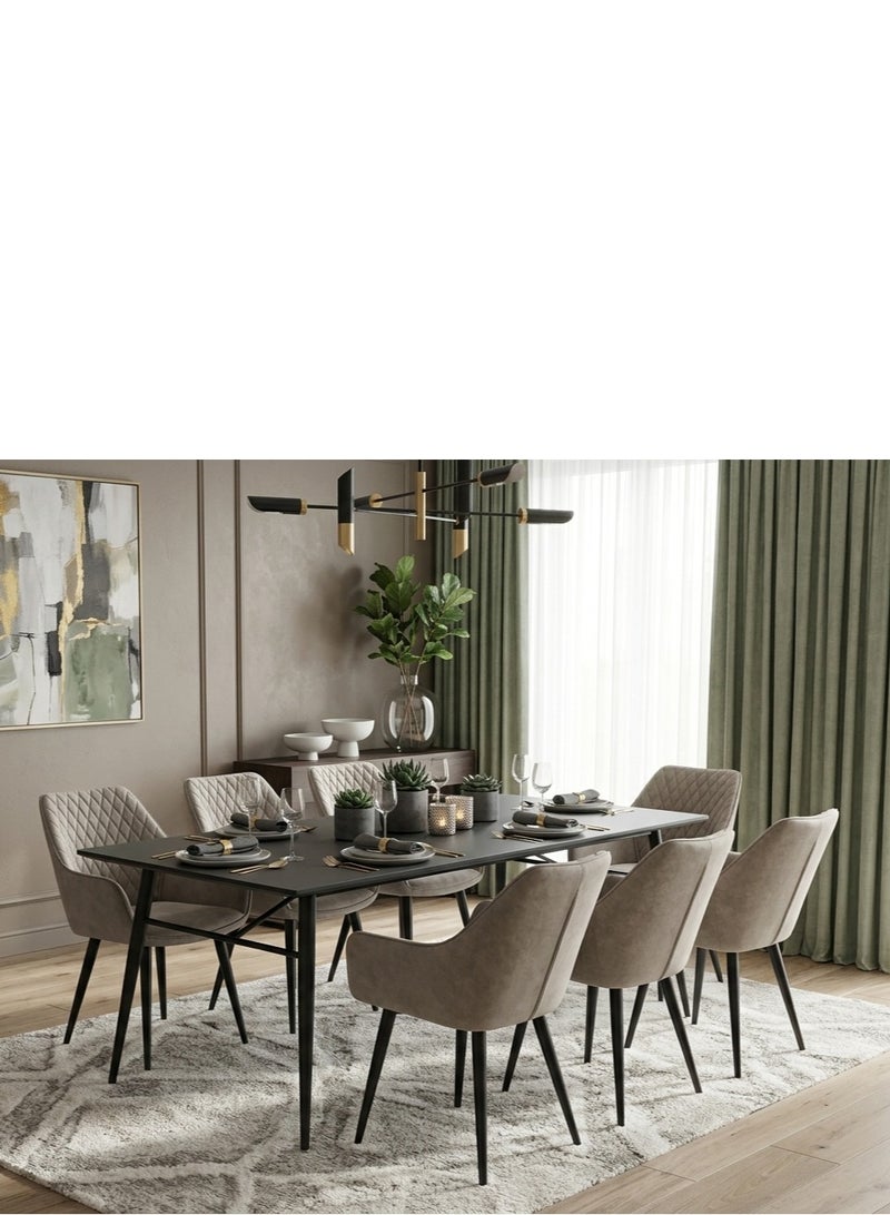 Concent 7 Piece Complete Modern Dining Set - Ergonomic Design with High Quality - Image 4