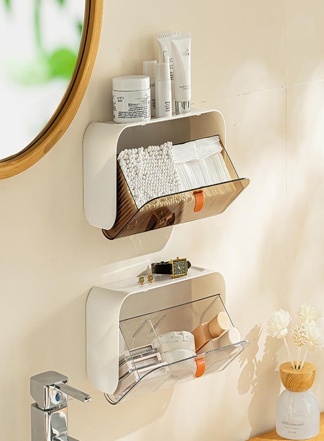 MORNITE Pad Holder for Bathroom,Sanitary Napkins Organizer,Feminine Tampons Storage Day Overnight Cotton Pad Holder, White - Image 2