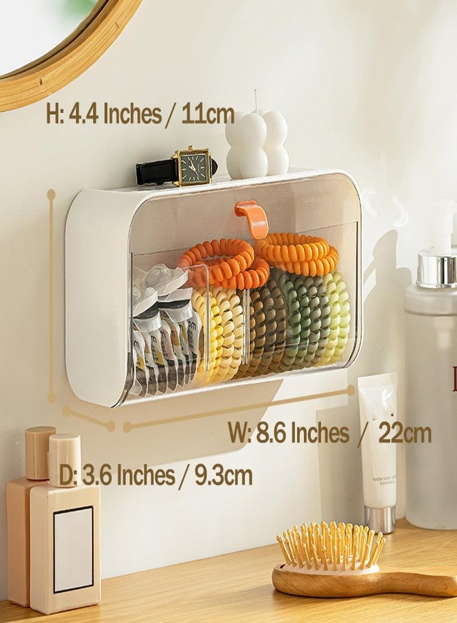 MORNITE Pad Holder for Bathroom,Sanitary Napkins Organizer,Feminine Tampons Storage Day Overnight Cotton Pad Holder, White - Image 5