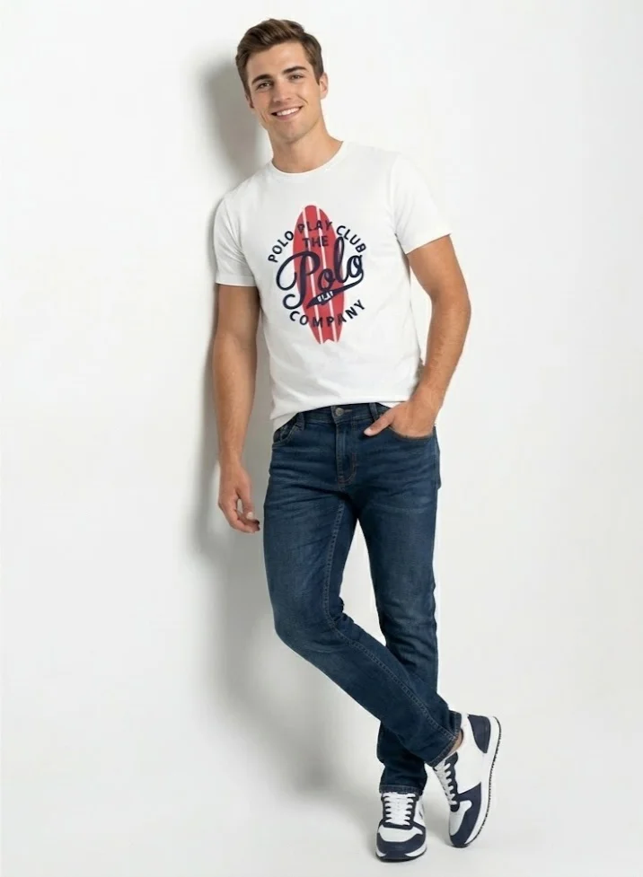 Polo Play Boys Graphic T-shirt -WHITE