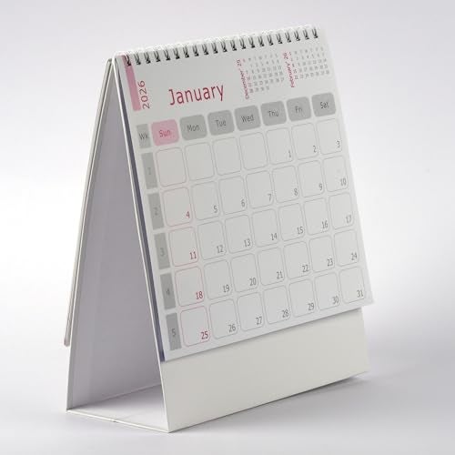 Seeotwo 2026 Desk Calendar | Aesthetic Minimal Standing Flip Calendar | 12-Month Planner for Home & Office | Simple Modern Organizer (7.5”x8.5”) - Image 2