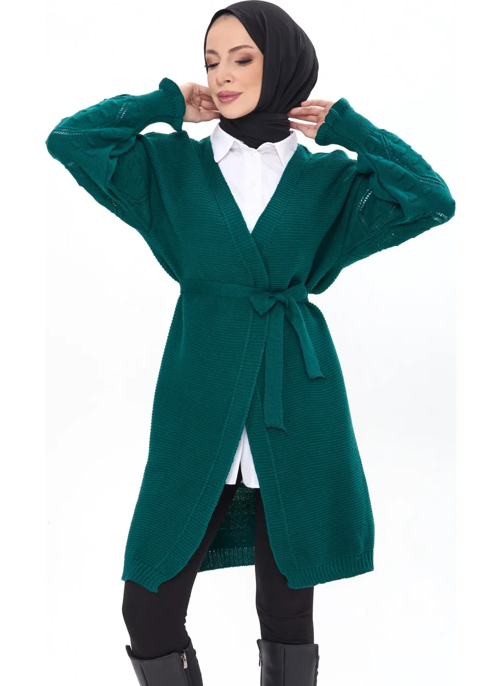 Tofisa 23920-ZUMRUT Knitwear Cardigan