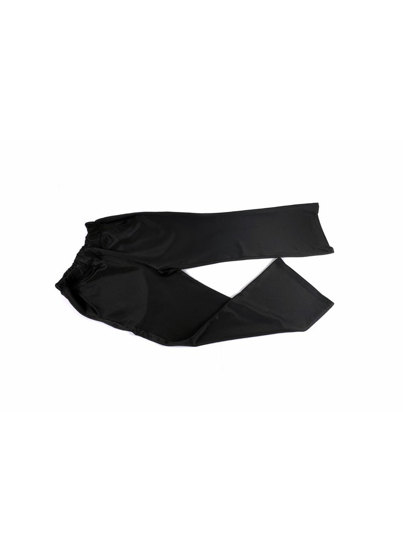 " Step out with confidence and elegance with these wide-leg black sports leggings"  - Image 2