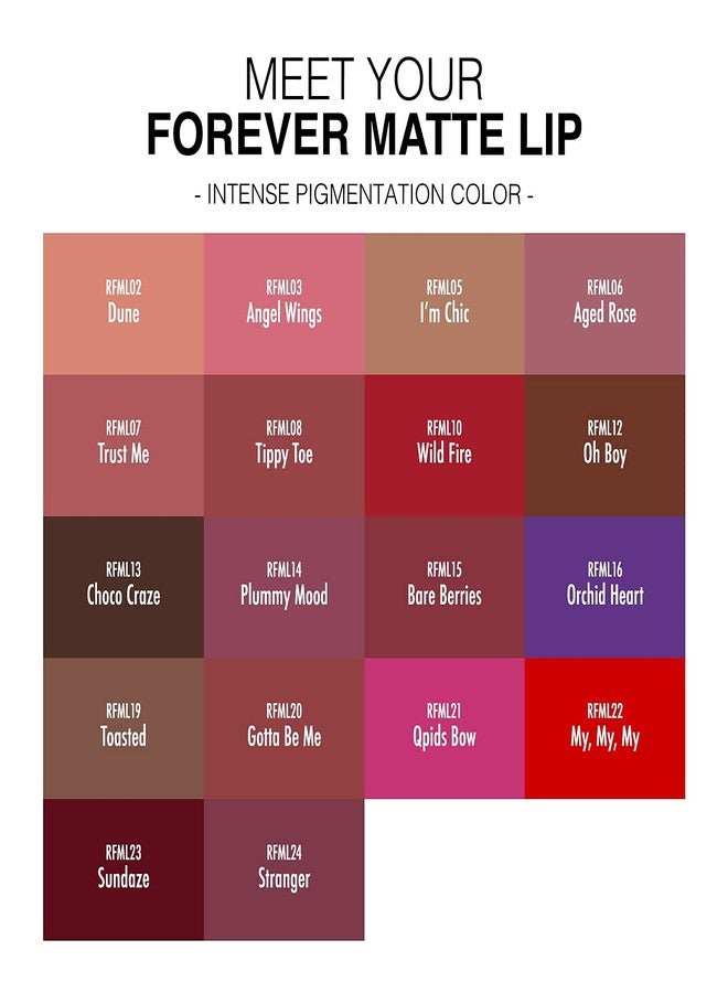 Ruby Kisses Forever Matte Liquid Lipstick 5 Pack - RFML03&07&08&15&20 - Image 5