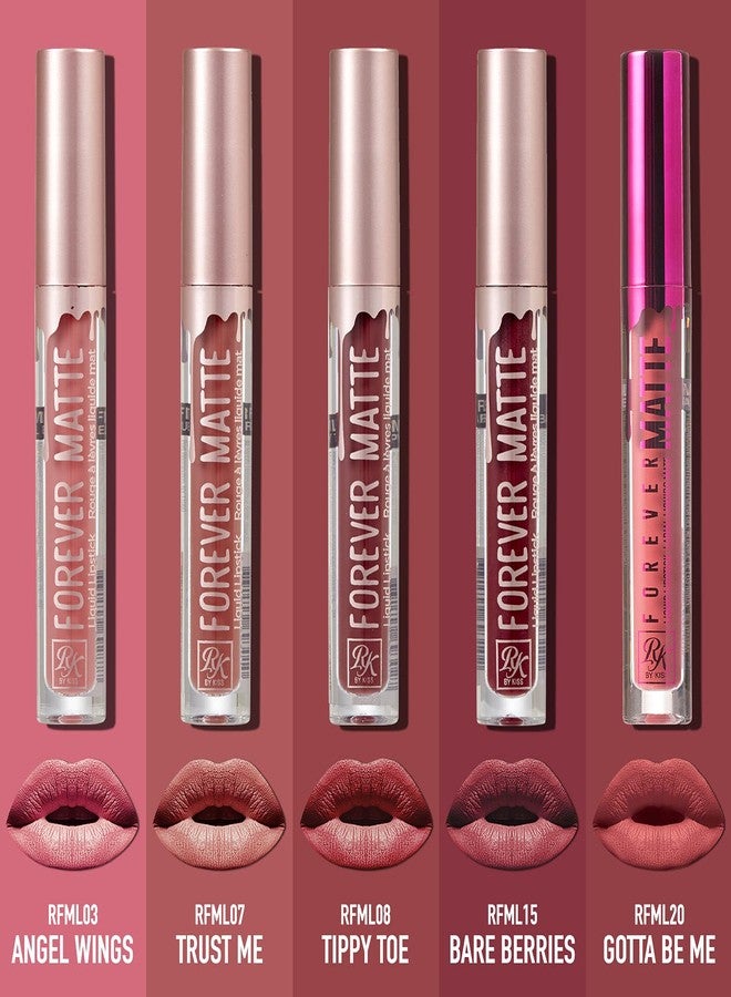 Ruby Kisses Forever Matte Liquid Lipstick 5 Pack - RFML03&07&08&15&20 - Image 2