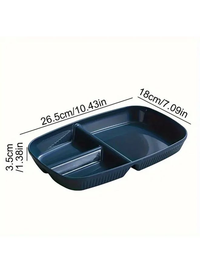 Pink Rectangular Three Grid Dining Plate For Snacks Salads Desserts And Parties - Image 4