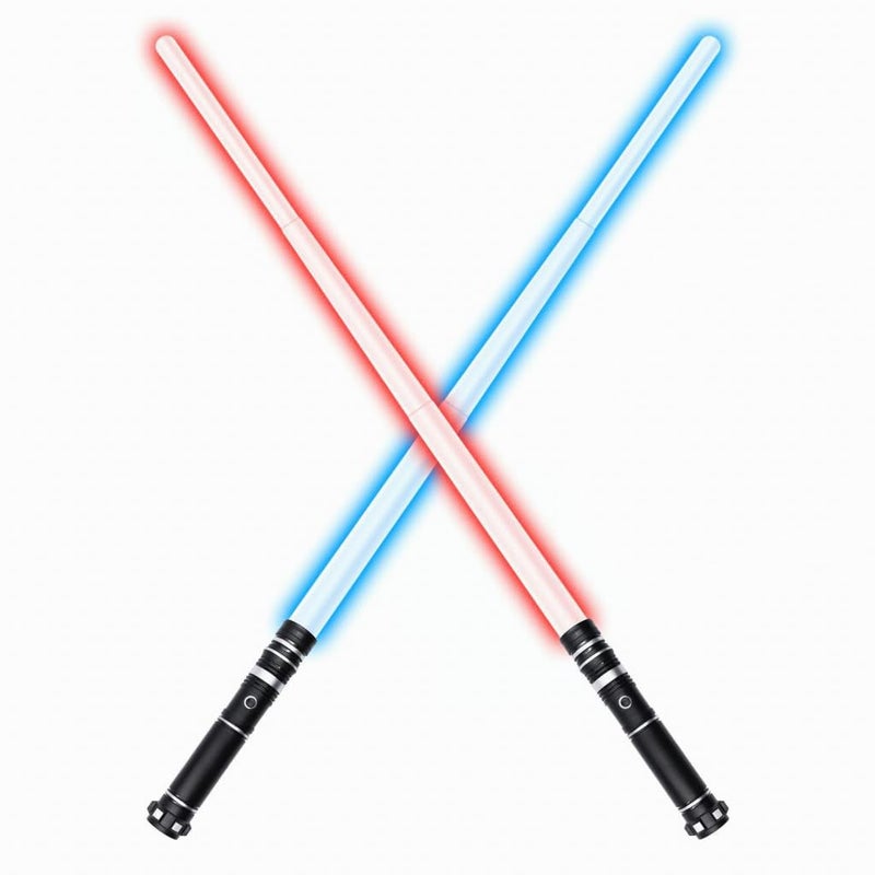 VXQ Retractable Light Sabers for Kids 7 Colors with Sound Effects Light Up Saber Mini Light Saber Sword Toys for Boys Girls Party Supplies Halloween Birthday Toy 2 Pack - Image 2